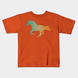 Stallion Multi-color Animal Gradient Kids T-Shirt